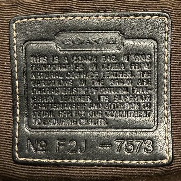 Coach Vintage Hamptons Shoulder Hobo Bag F2J-7573 Black Leather Small. Gorgeous. - Picture 9 of 9